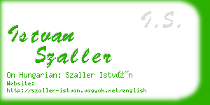 istvan szaller business card